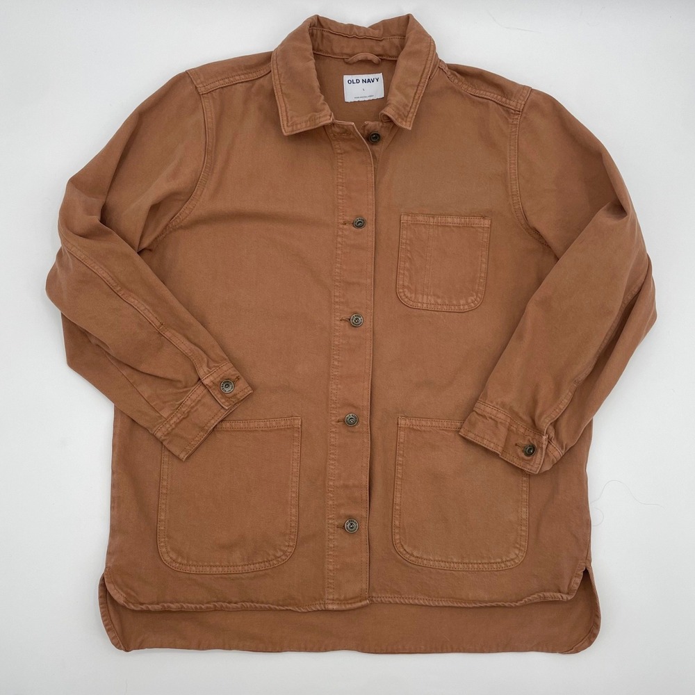 Old Navy Workwear Shack Jacket Miners Gold Cotton Canvas Chore Coat Large 821523 - Picture 11 of 11